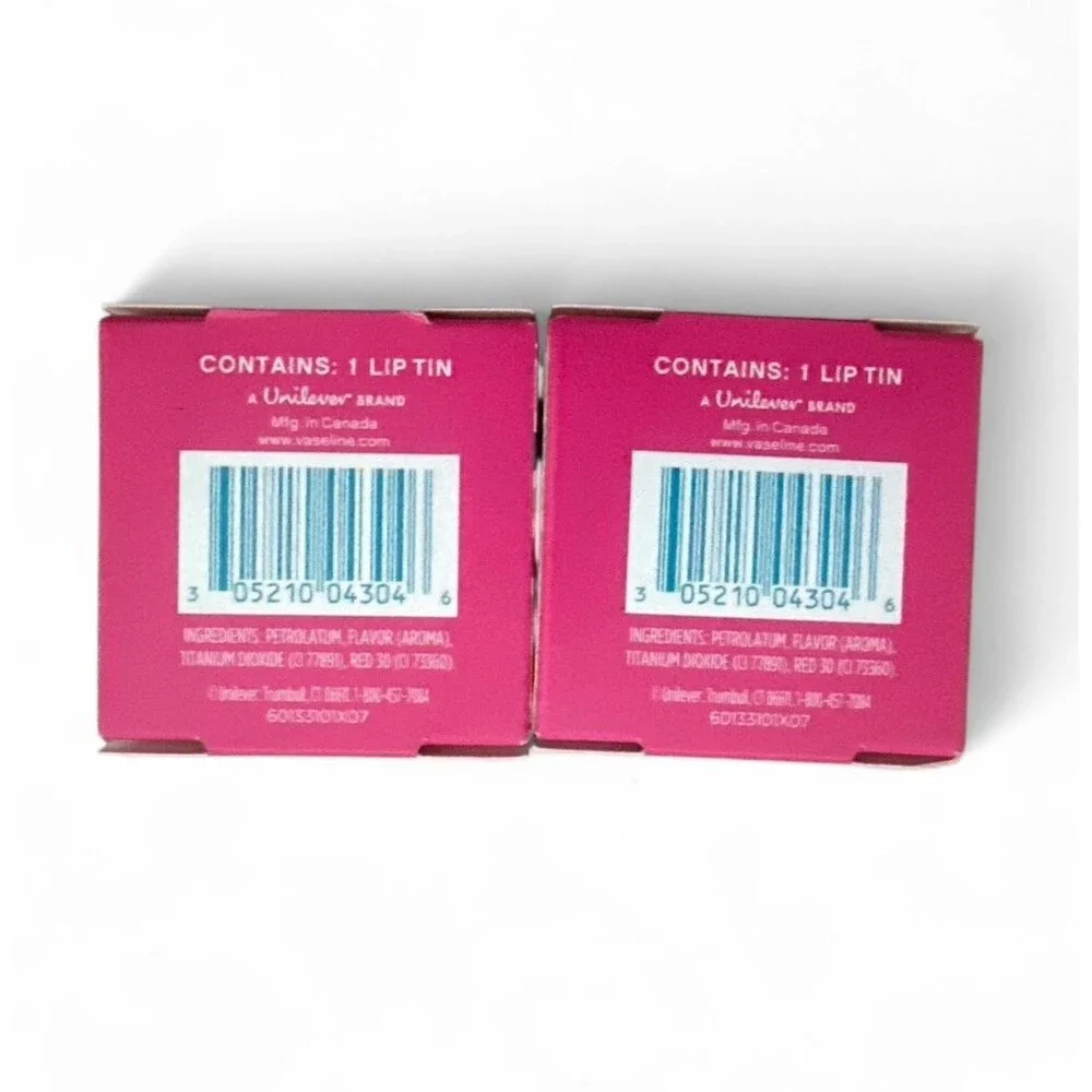 2 Vaseline Lip Therapy Heal Dry Lips Rosy Lips 0.6Oz Each